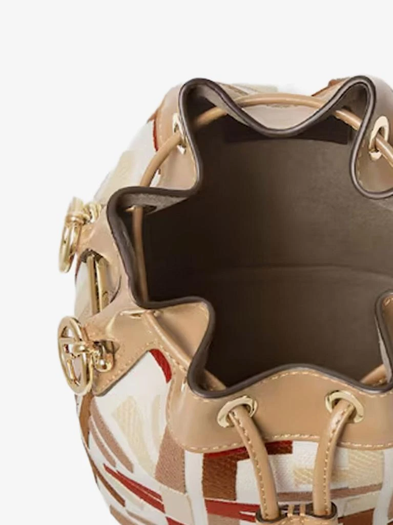 Fendi Mon Tresor FF jacquard fabric and leather bucket bag 4