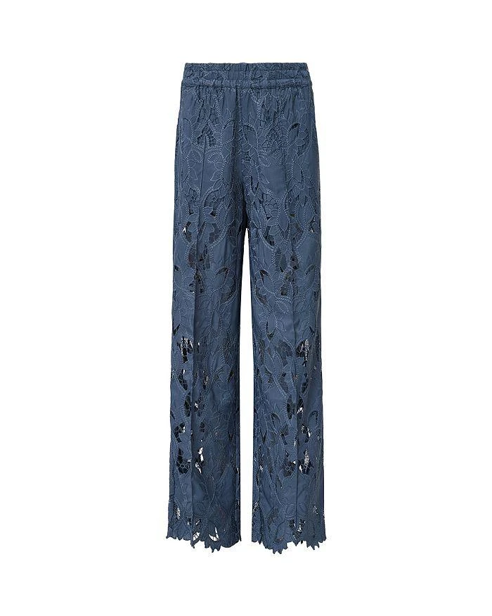 ALL SAINTS Charli Floral Lace Wide Leg Pants 8