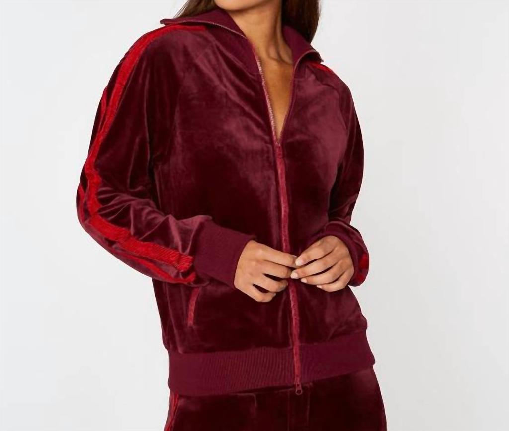 Pam & Gela Track Jacket In Burgundy