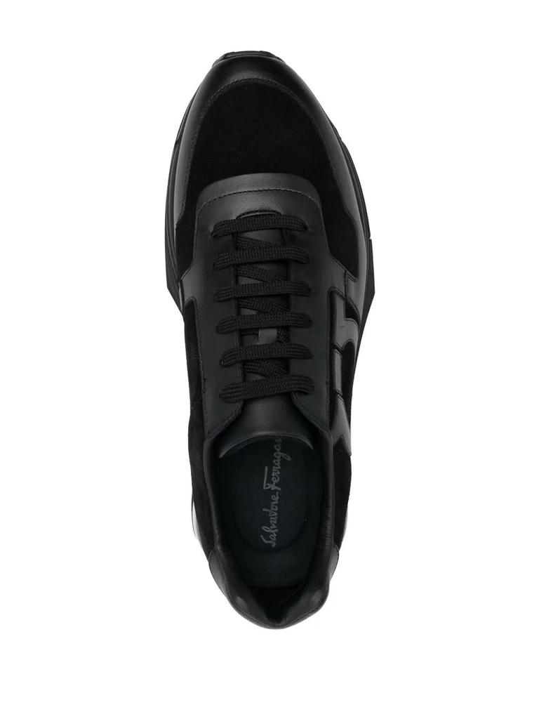 Salvatore Ferragamo Ferragamo Gancini-Patch Lace-Up Sneakers