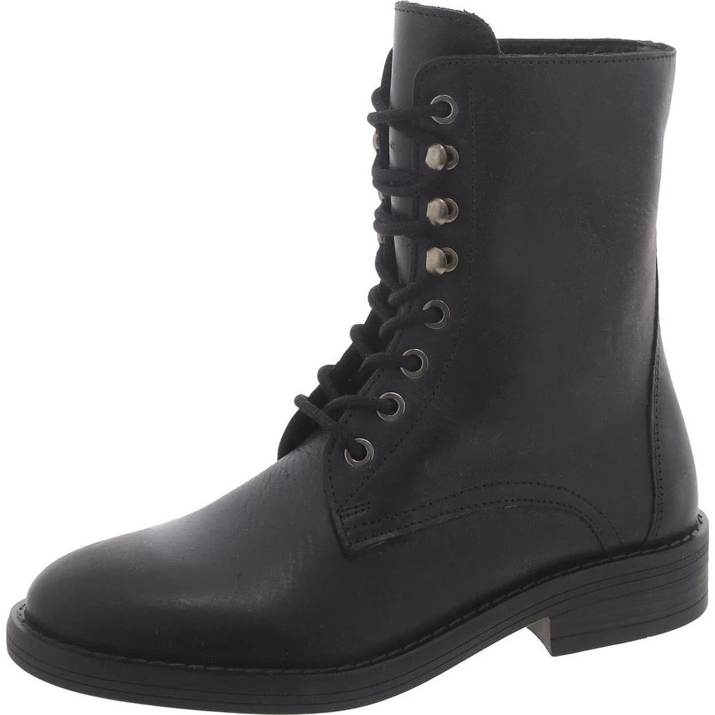 Steve Madden Devie Womens Leather Moto Combat & Lace-Up Boots 4