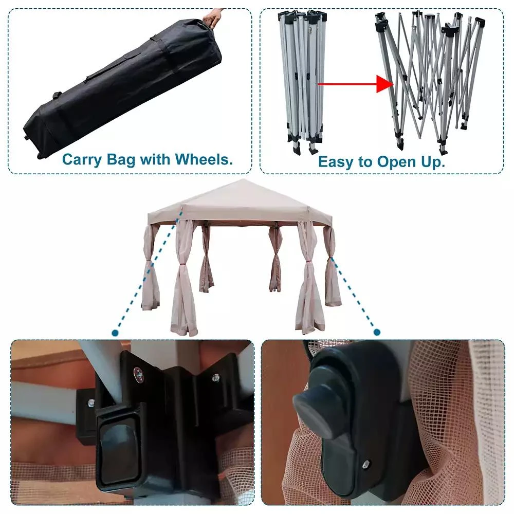 Streamdale Furniture Streamdale 13 FT. W X 13 FT. D X 9.2FT Pop-Up Gazebo Tent Outdoor Canopy 2