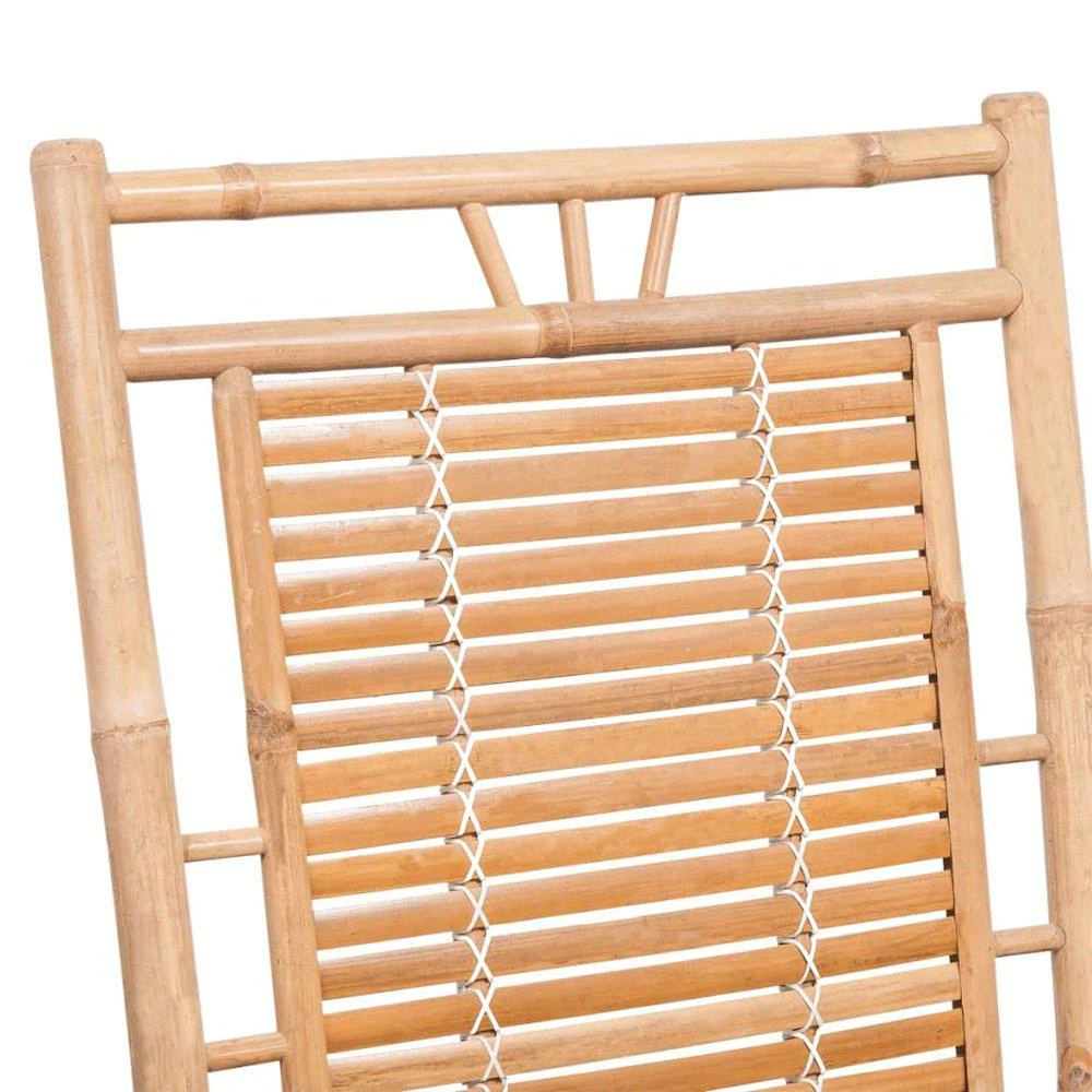VidaXL Rocking Chair with Cushion Bamboo 4