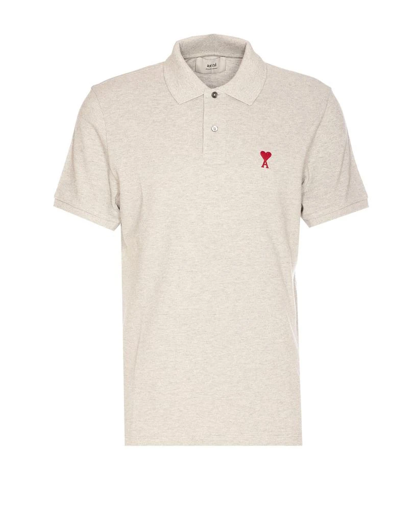 AMI AMI Paris Ami de Coeur Logo Embroidered Polo Shirt 1