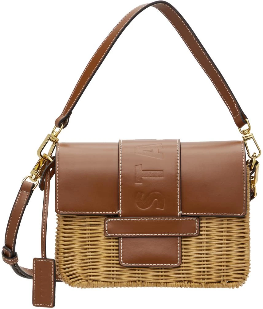 Staud Beige Charli Wicker Crossbody Bag 1