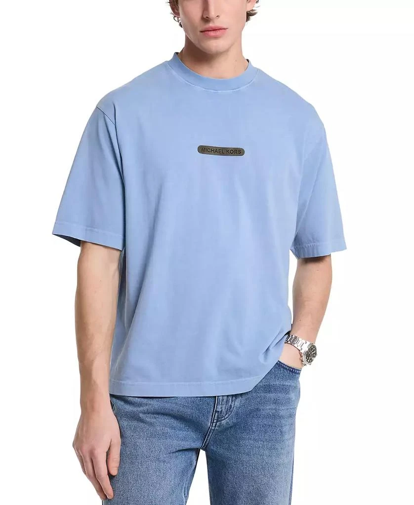 Michael Kors Men's Garment Dyed Short Sleeve Crewneck Logo T-Shirt 1
