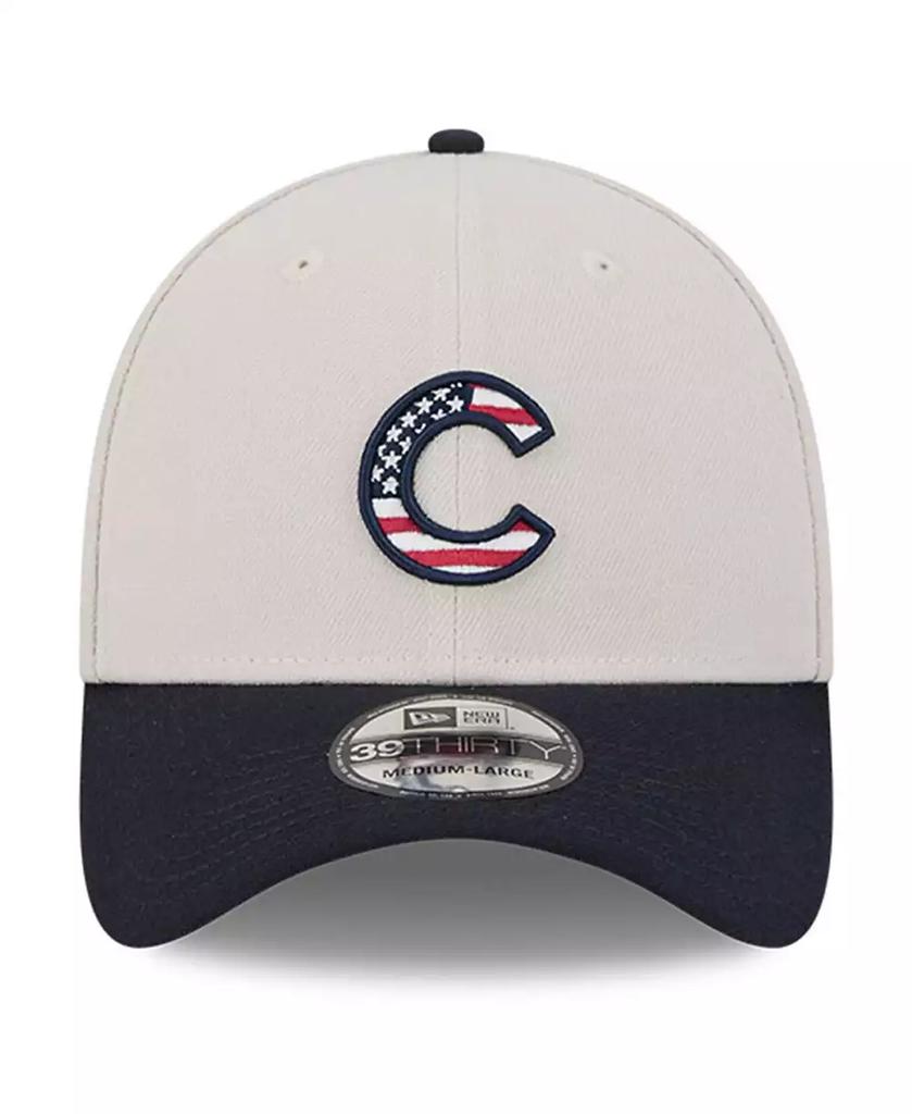 New Era Men s Black Chicago Cubs 2024 Fourth of July 39THIRTY Flex Hat Khaki S M Hats BeyondStyle