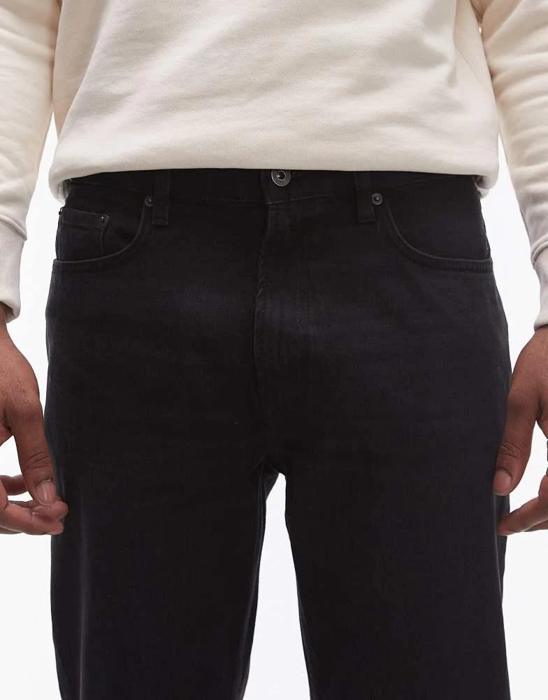 Mango Mango Moby relaxed straight fit jeans in black 5