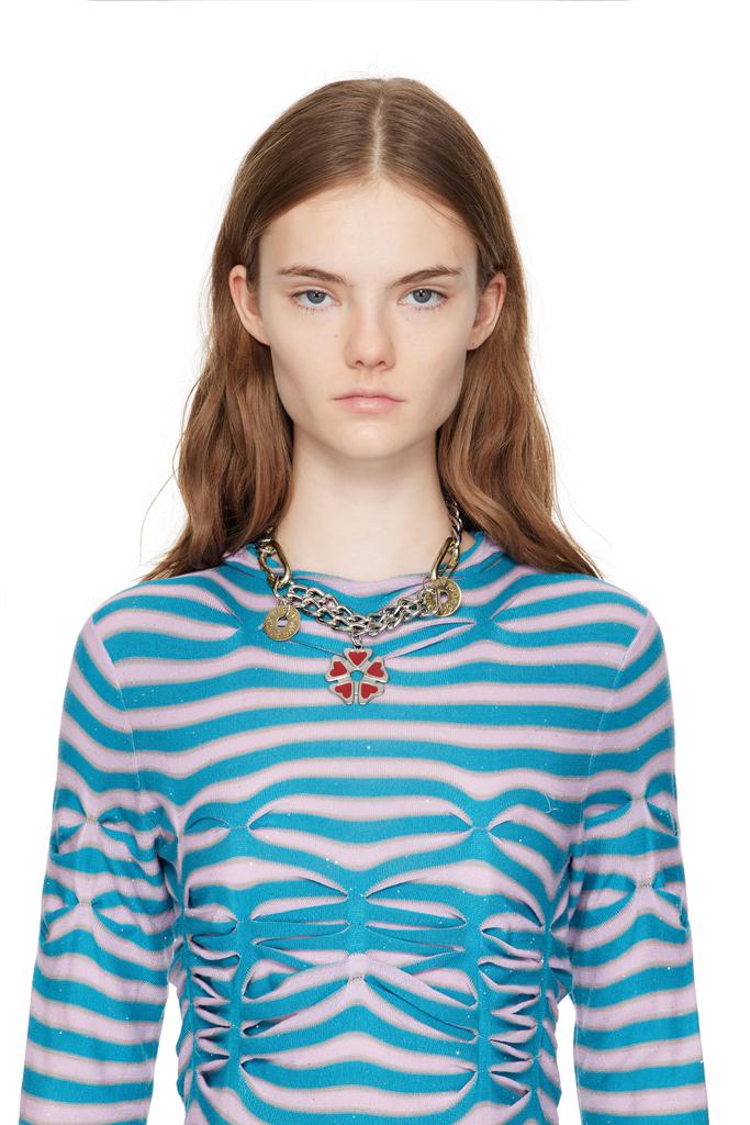 CHOPOVA LOWENA Silver Double Decker Necklace