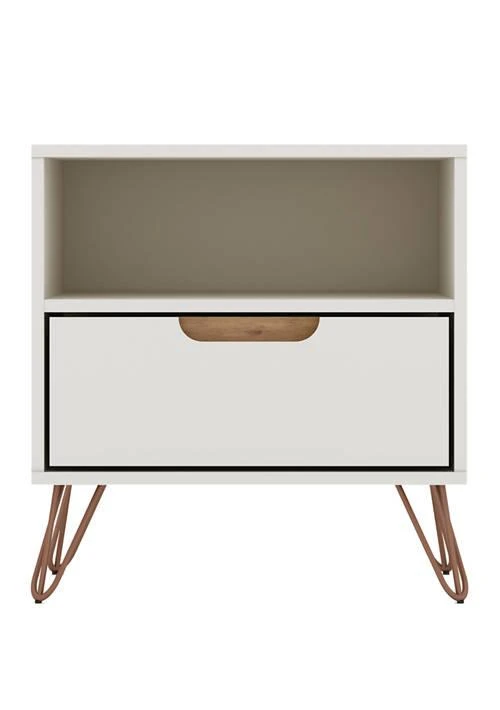 Manhattan Comfort Rockefeller 1.0 Nightstand in Black