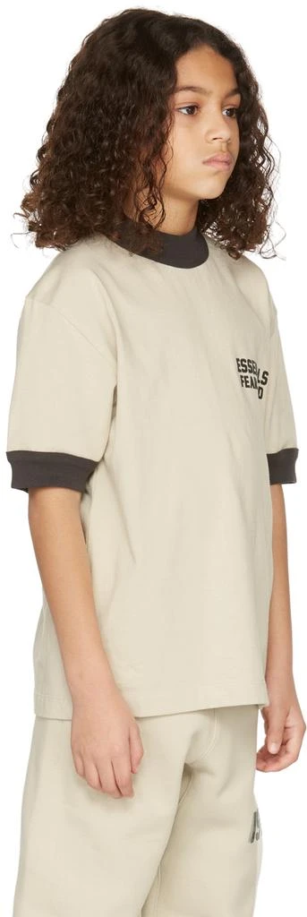 Essentials Kids Beige Ringer T-Shirt 3