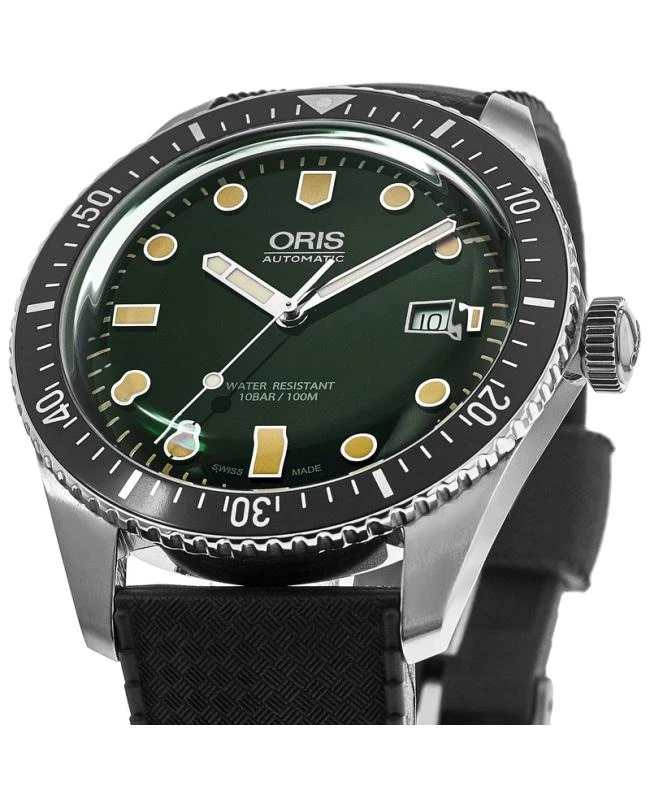 Oris Oris Divers Sixty-Five Green Dial Black Rubber Strap Men's Watch 01 733 7720 4057-07 4 21 18 3