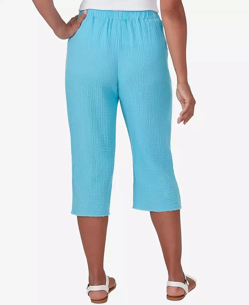 Alfred Dunner Women's Summer Breeze Double Gauze Capri Pants 2