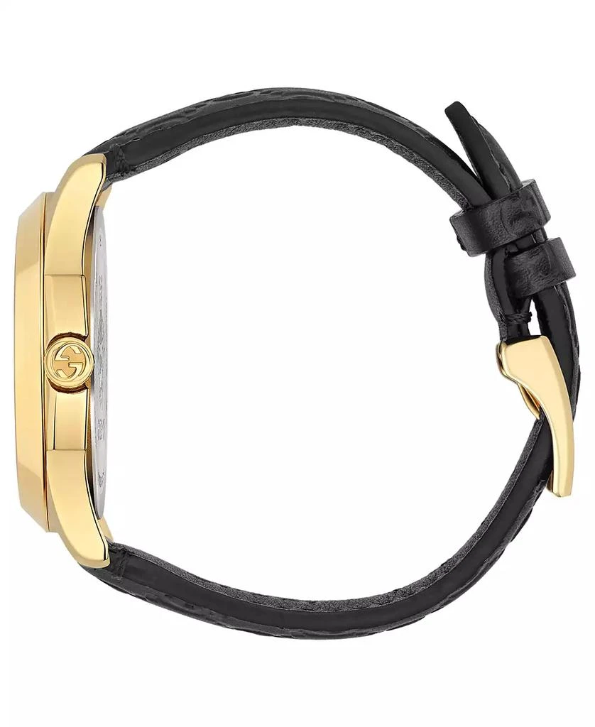 Gucci Men's G-Timeless Black Leather Strap Watch 38mm 2