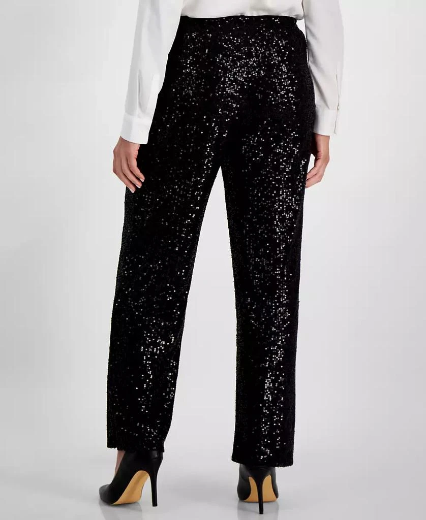 JM Collection Petite Sequin Pull-On Pants, Created for Macy's 2