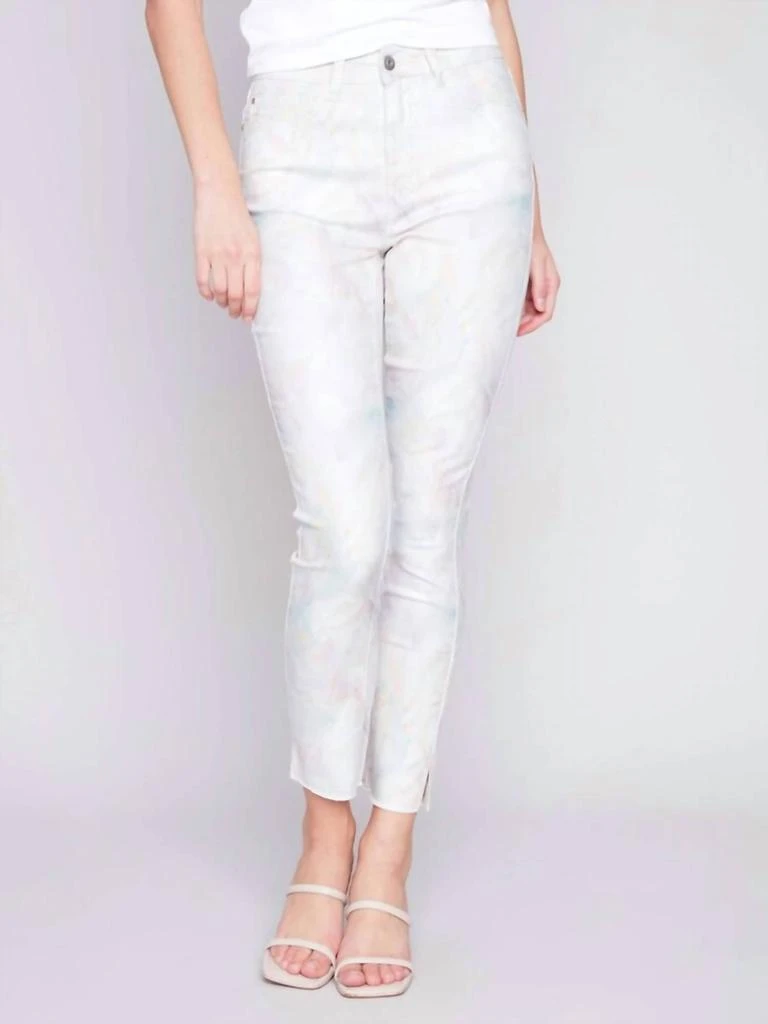 CHARLIE B Charlie B - 5-pocket Print Ankle Pant