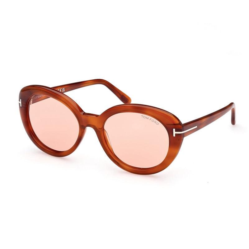 Tom Ford Tom Ford Cat Eye Full Rim, with a Blonde Havana frame and Photochromic Pink lens.