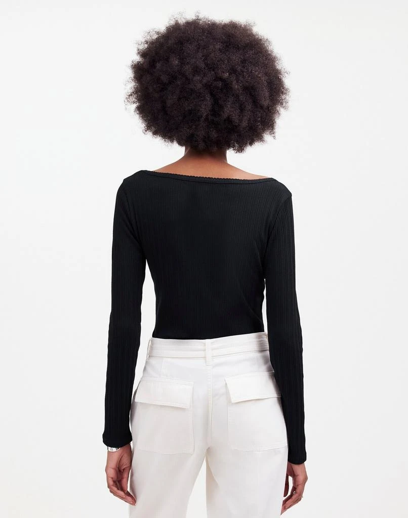 Madewell Pointelle Long-Sleeve Scoopneck Tee 4