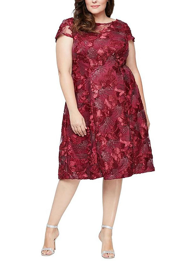 sachin and babi light blue dress Alex Evenings Women's Petite Jacquard Column Gown Red Size 10