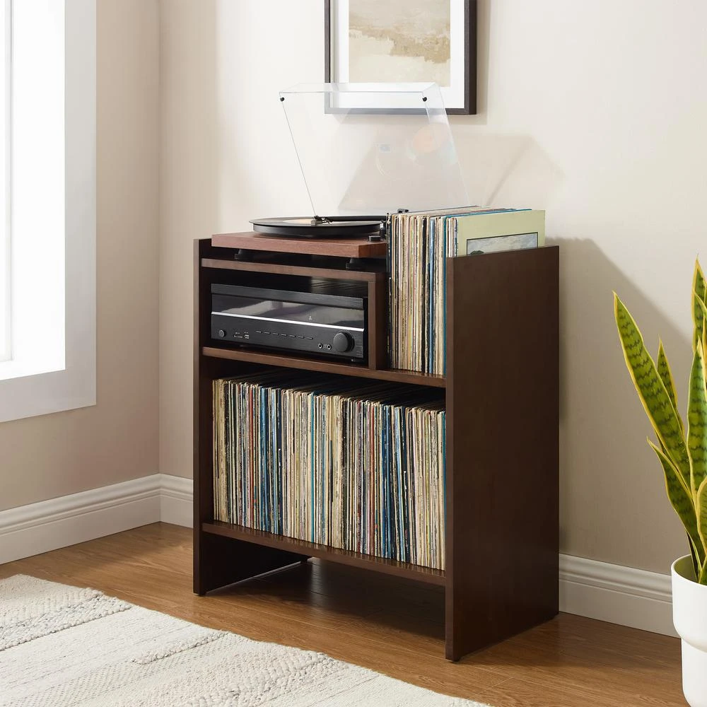 Crosley Portland Turntable Stand In Dark Brown 2