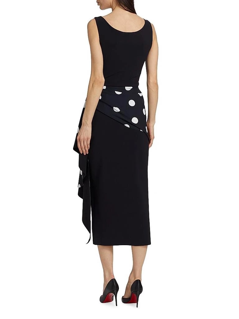 Chiara Boni Airose Polka Dot Sash Midi-Dress 5