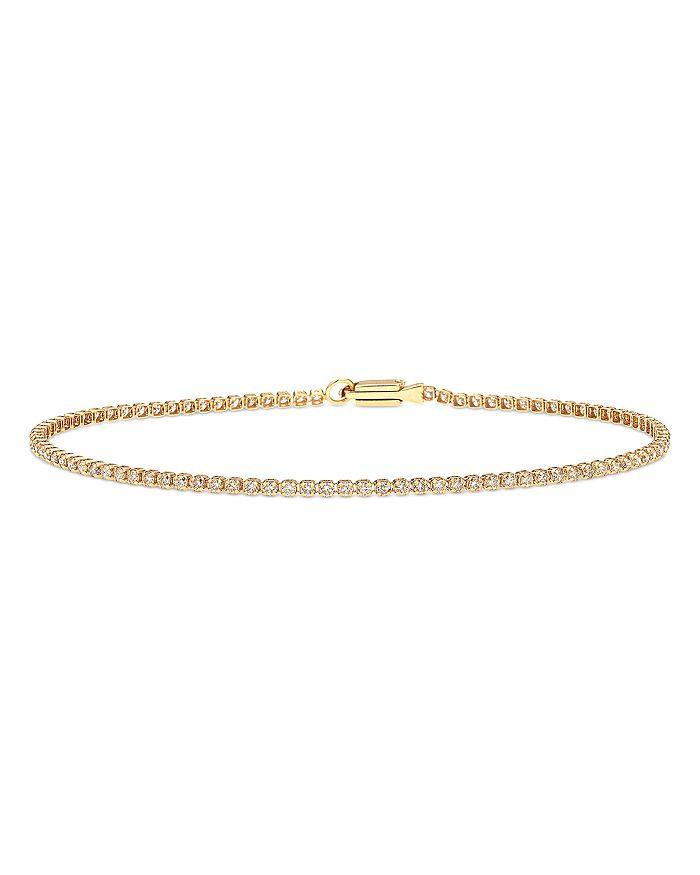 Adina Reyter 14K Yellow Gold Lightweight Diamond Tennis Bracelet, 0.95 ct. t.w.