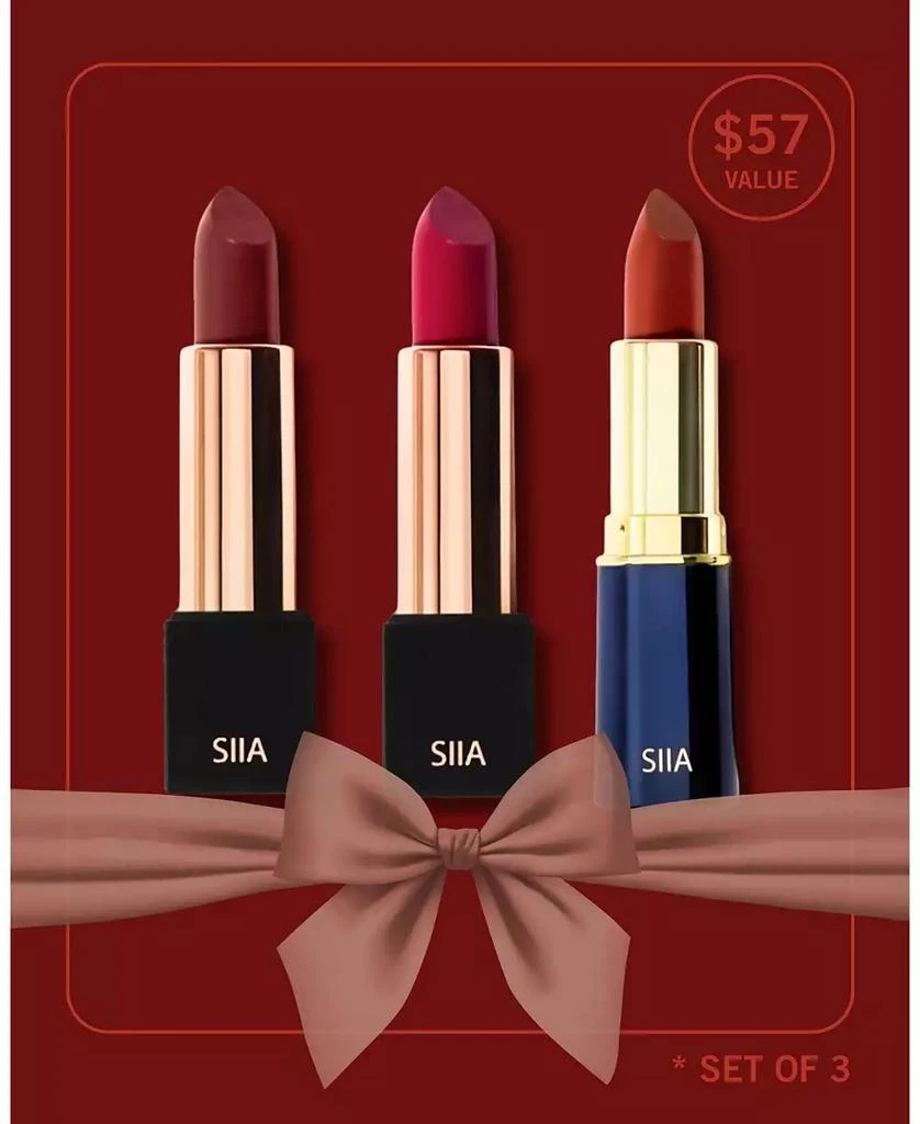 SIIA Cosmetics 3-Pc. Muse Lip Trio Set