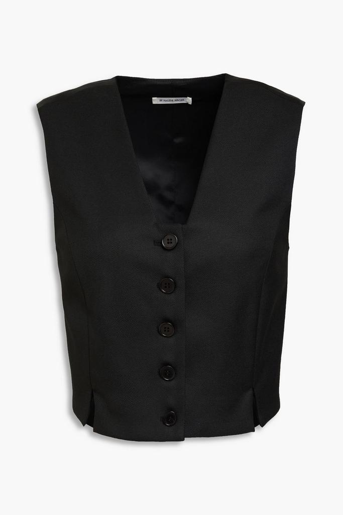 BY MALENE BIRGER Bettas cropped satin-paneled twill vest