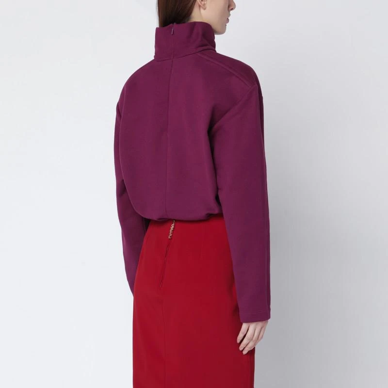 Yves Saint Laurent Boxy purple cotton sweater 3