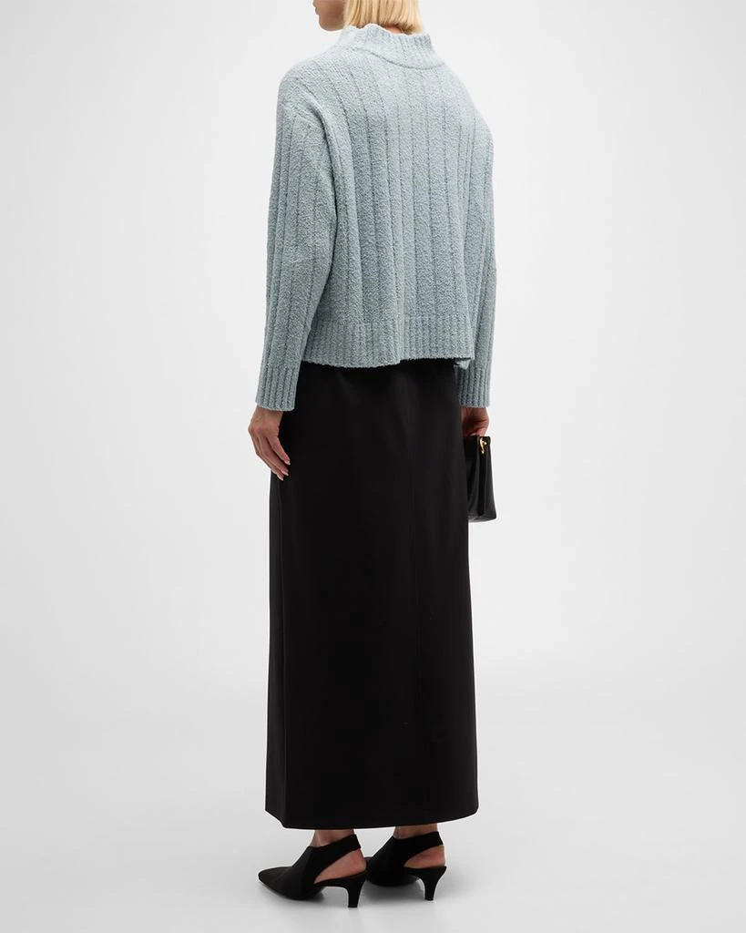 Eileen Fisher Straight Front-Slit Flex Ponte Maxi Skirt 4