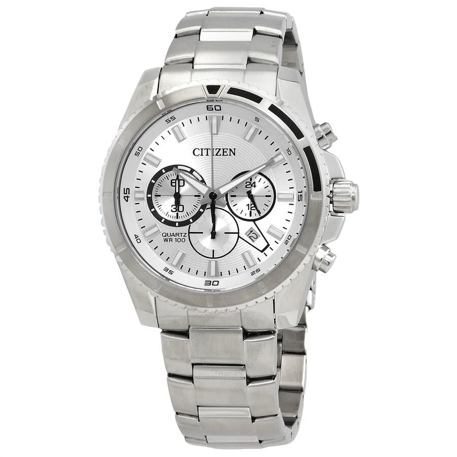 Citizen Chronograph Quartz Silver Dial Men's Watch AN8200-50A 1