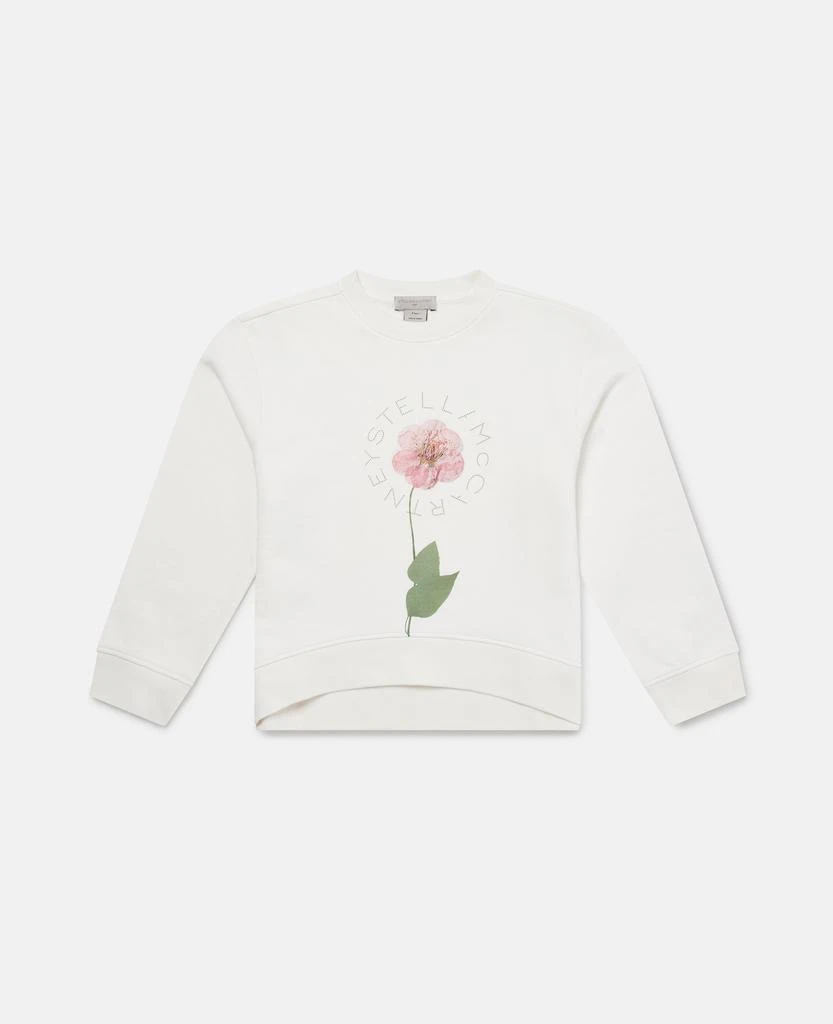 Stella McCartney Stella McCartney - Flower Graphic Sweatshirt, Cream, Size: 3 1