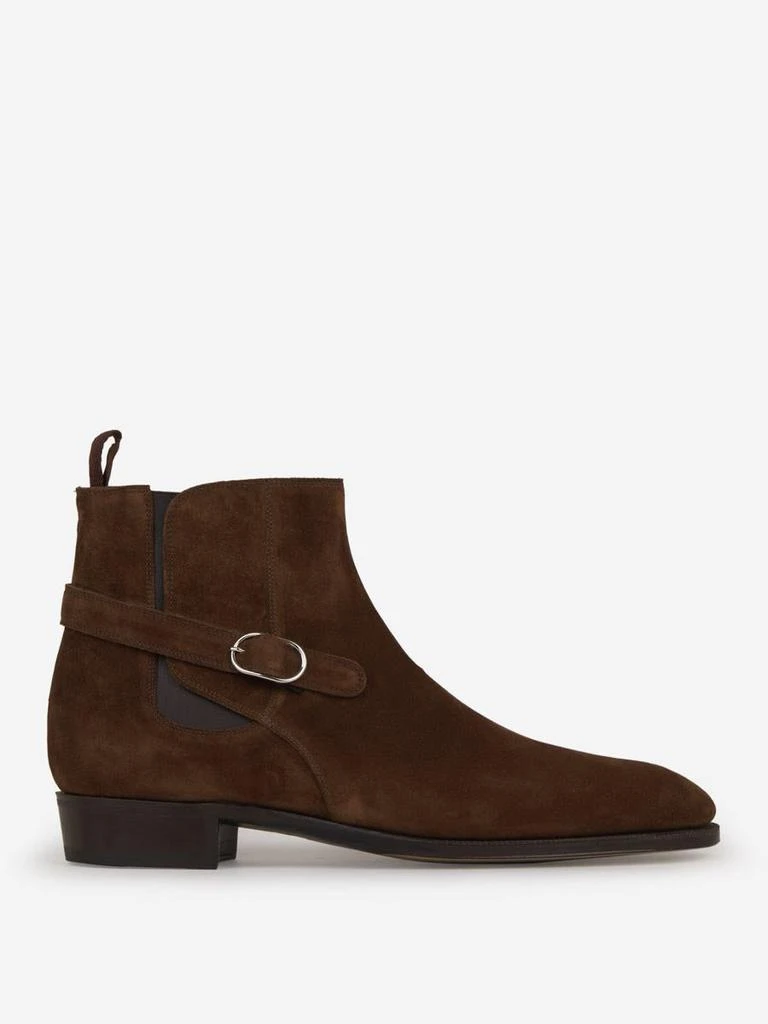 John Lobb John Lobb Buckle Suede Boots 1