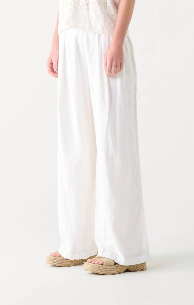 Dex Dex - High Waist Elastic Waist Wide Leg Pants