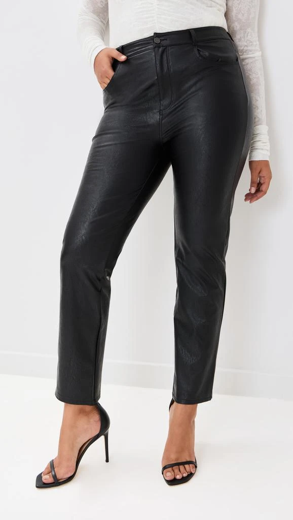 Paige Stella Faux Leather Jeans 8