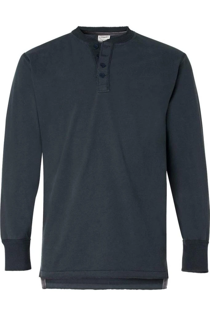 J America Vintage Brushed Jersey Henley 1