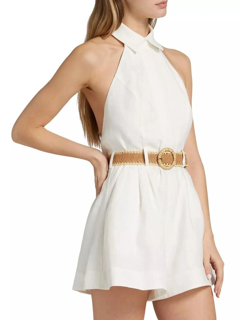 Zimmermann Acacia Linen Halter Romper 4