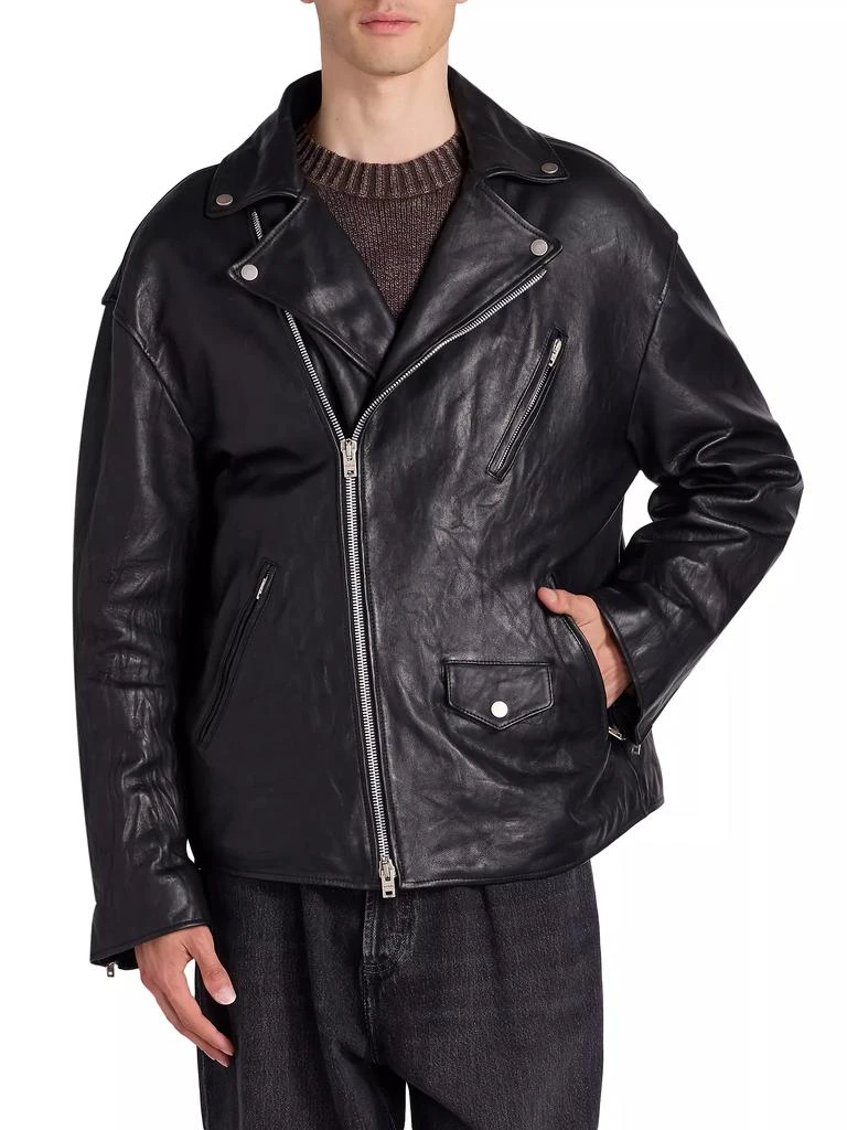 Acne Studios Distressed Leather Biker Jacket 3