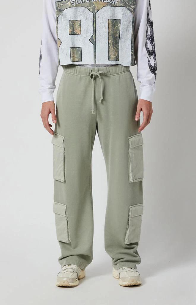 PacSun Gray Baggy Cargo Sweatpants 1