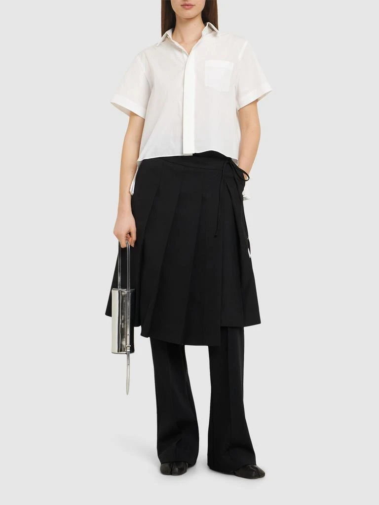 Sacai Cotton Blend Poplin Shirt 1