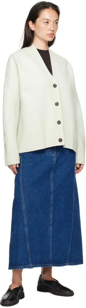 Studio Nicholson SSENSE Exclusive Off-White Sake Knit Cardigan 4