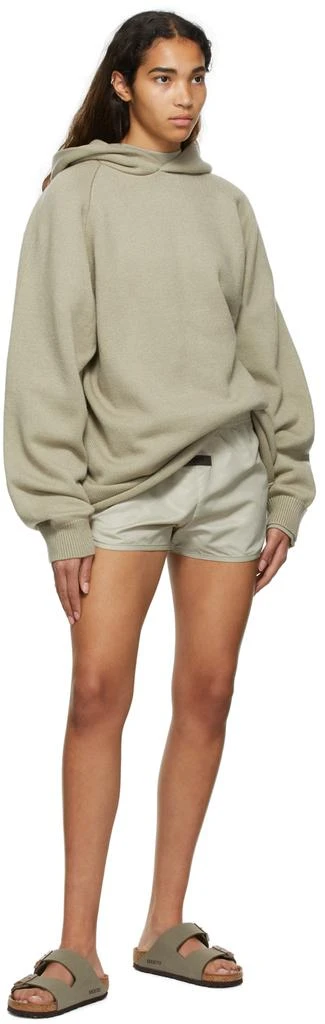 Essentials Green Nylon Shorts 4