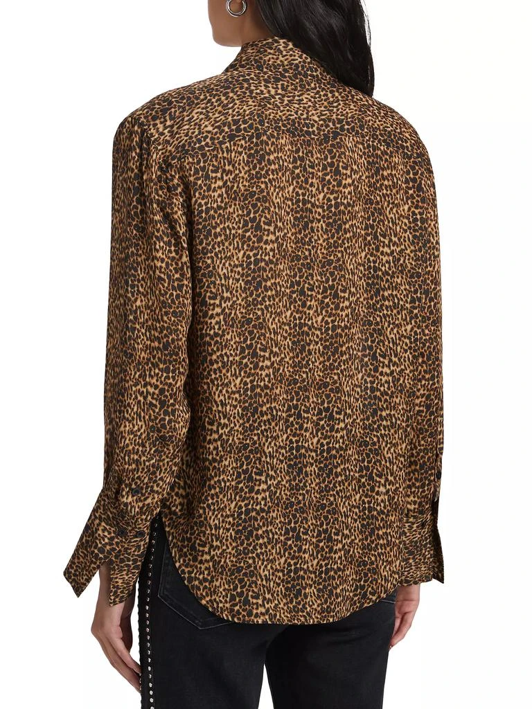 FRAME The Standard Leopard-Print Silk Shirt 5
