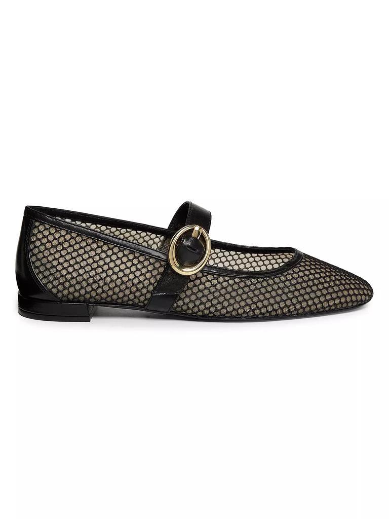 Stuart Weitzman Arabella Mesh & Leather Mary Janes 1
