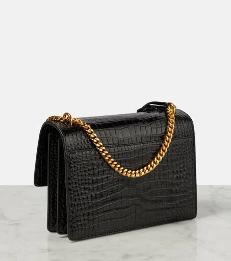 Yves Saint Laurent Sunset Medium croc-effect leather shoulder bag 4