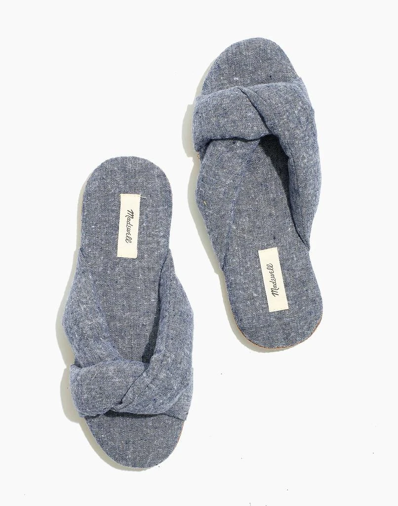 Madewell Chambray Crisscross Scuff Slippers 1