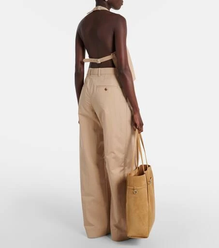 WARDROBE.NYC Halterneck cotton-blend drill top 3