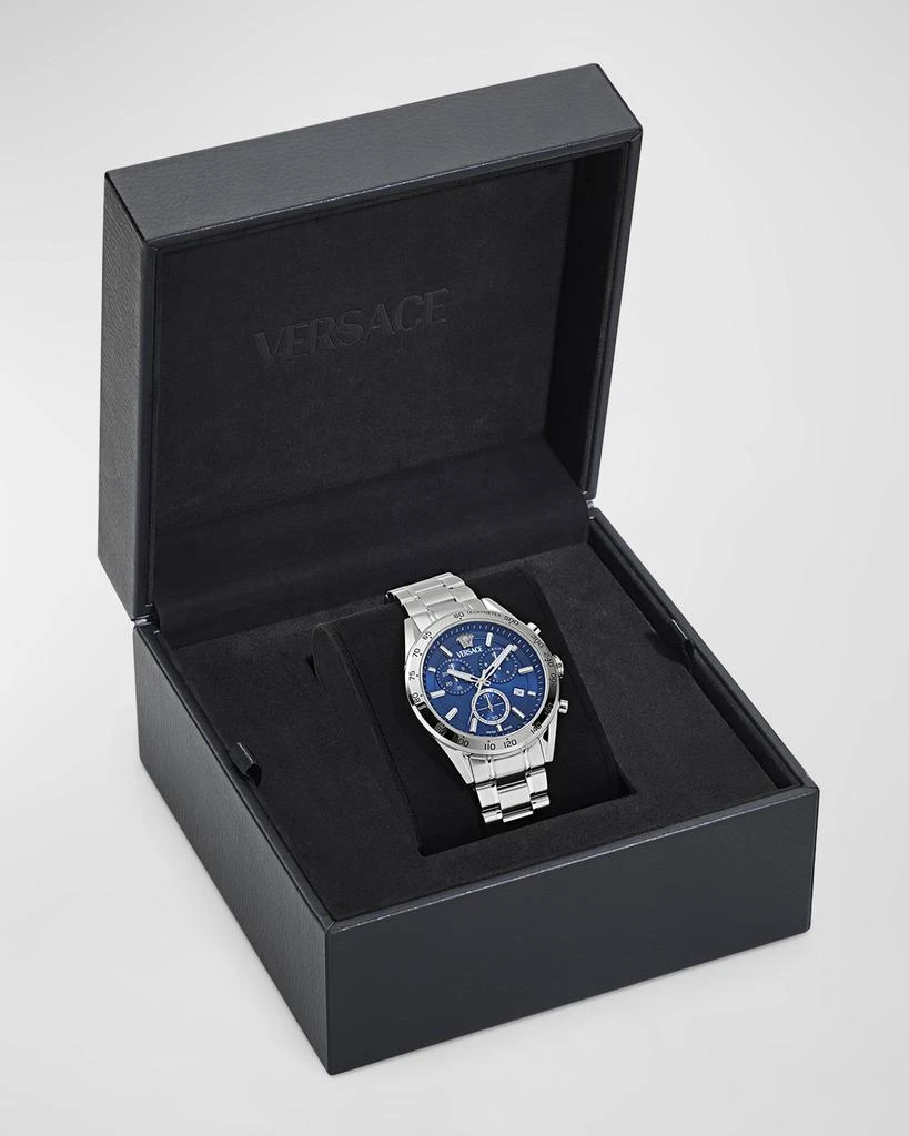 Versace Men's V-Code 41mm Stainless Steel Chronograph Watch 5