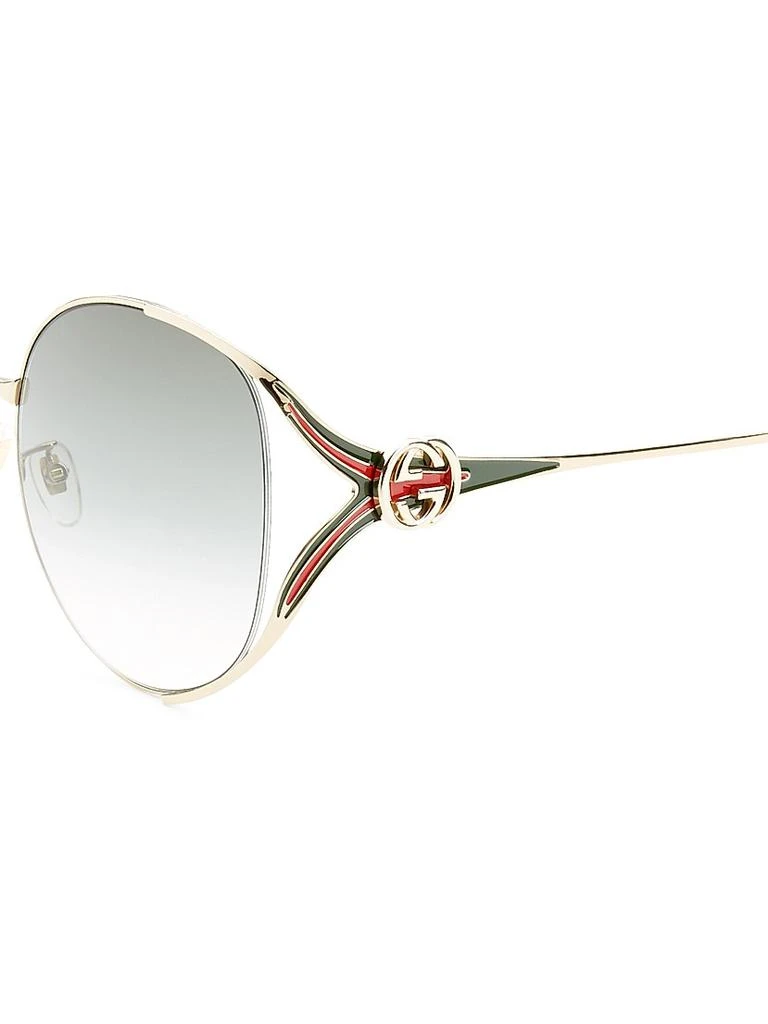 Gucci Fork 63MM Round Sunglasses 3