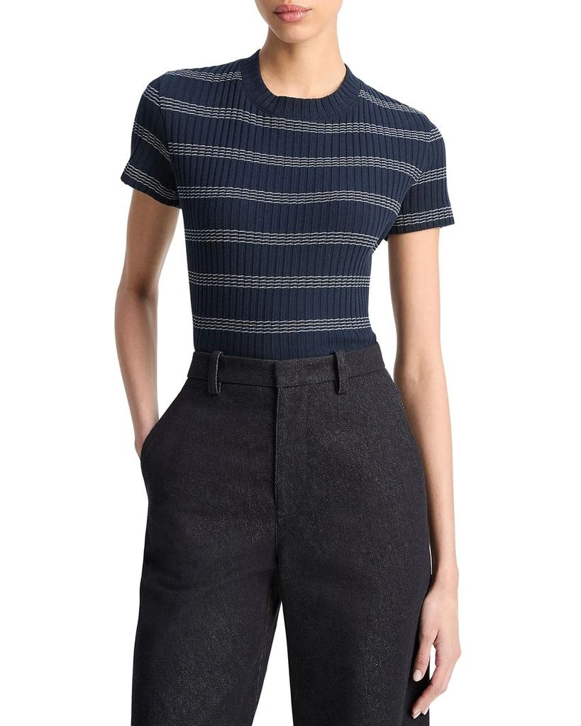 Vince Striped Short Sleeve Crewneck Tee 1